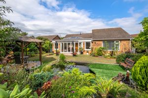 Ornamental pond/gazebo seating area- click for photo gallery
